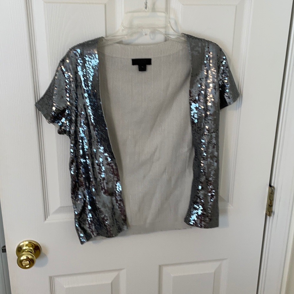 NWOT J crew Collection Stardust Sequin Cardigan XS - Picture 1 of 6